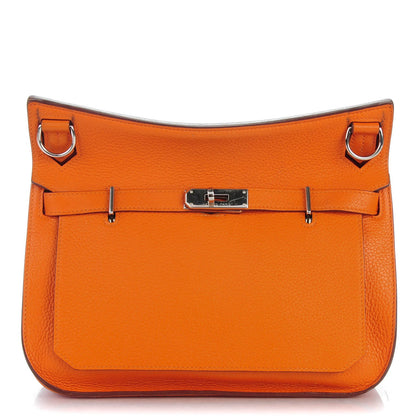 Hermes Taurillon Clemence Jypsiere 28 Orange 1 of 10