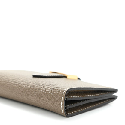 Hermes Chevre Mysore Bearn Card Holder Wallet Etoupe 8 of 8