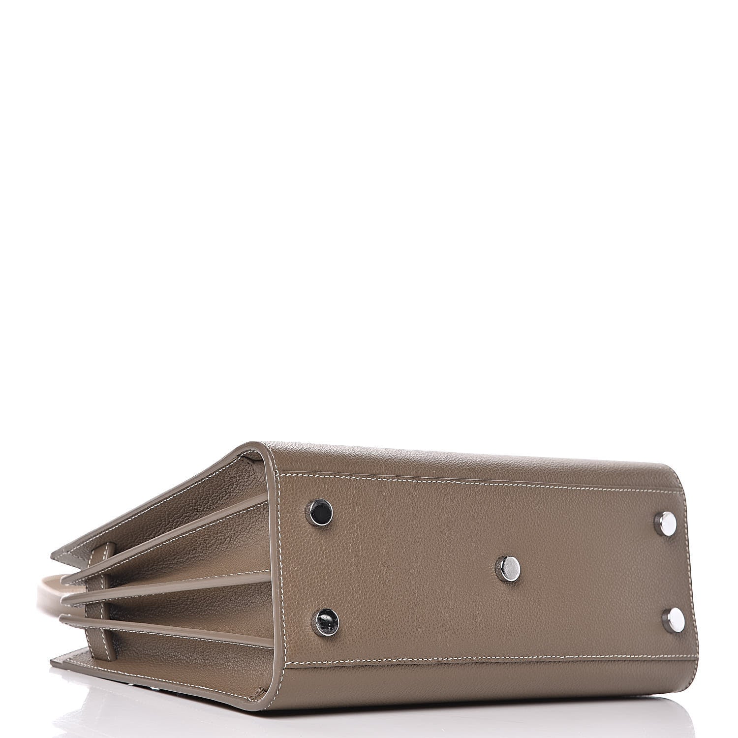 Saint Laurent Grained Calfskin Topstich Baby Sac De Jour Taupe 5 of 12
