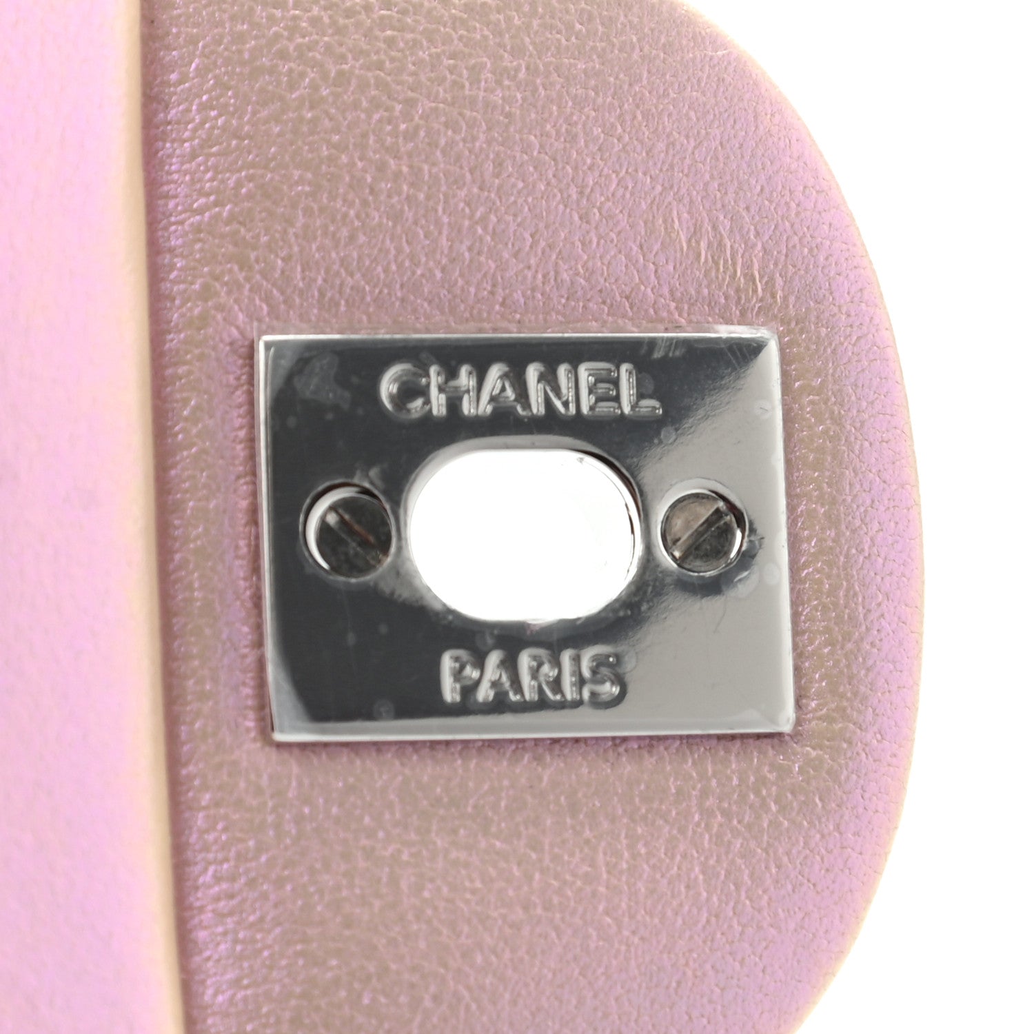 Chanel Iridescent Calfskin Quilted Mini Rectangular Flap Pink 9 of 10