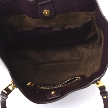 Tom Ford Grained Calfskin Medium Sedgwick Zipper Tote Wine 5 of 15