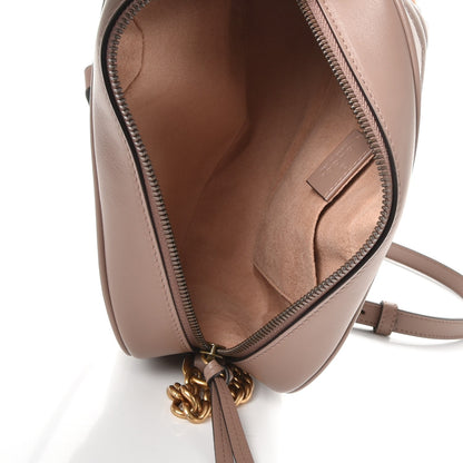 Gucci Calfskin Matelasse Small GG Marmont Chain Shoulder Bag Taupe 5 of 9