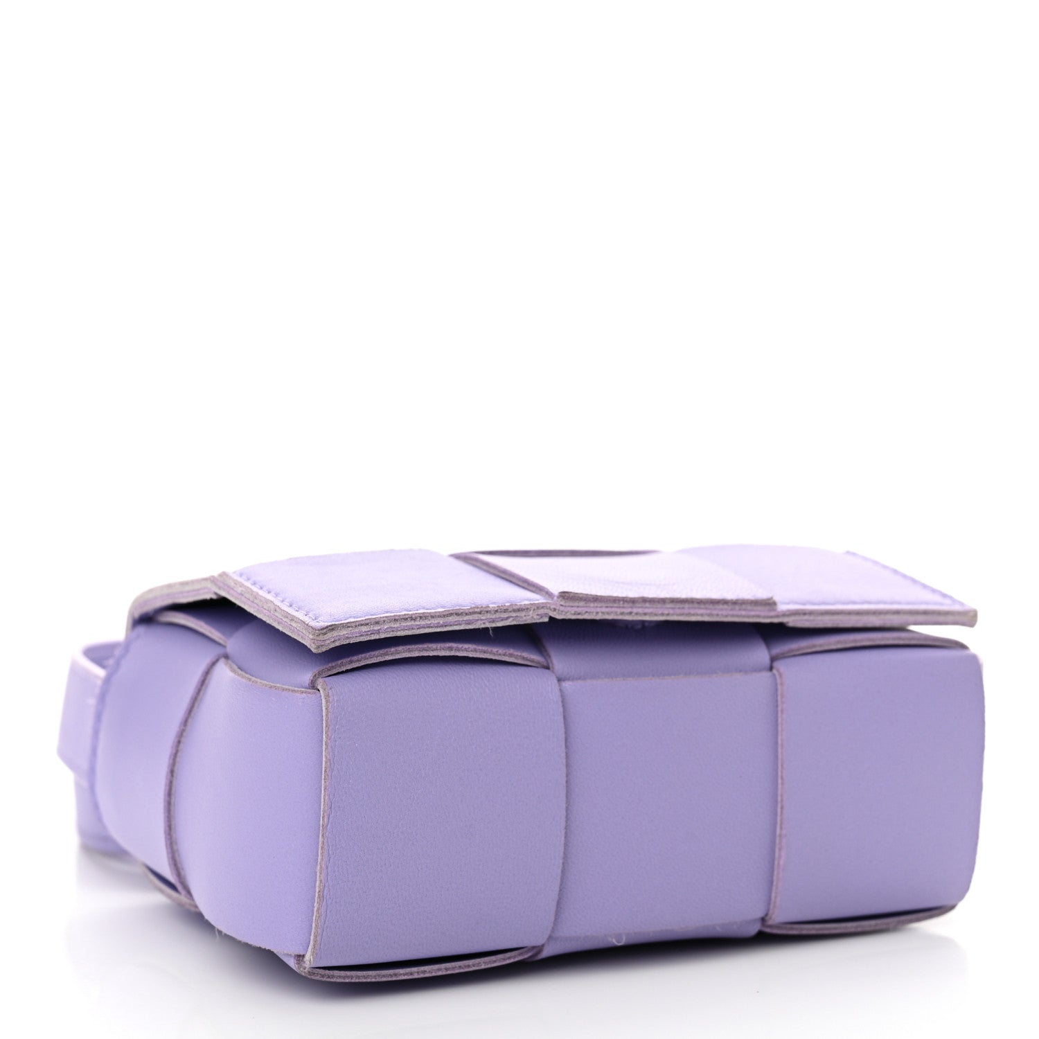 Bottega Veneta Lambskin Intreccio Candy Cassette Crossbody Bag Wisteria 4 of 10
