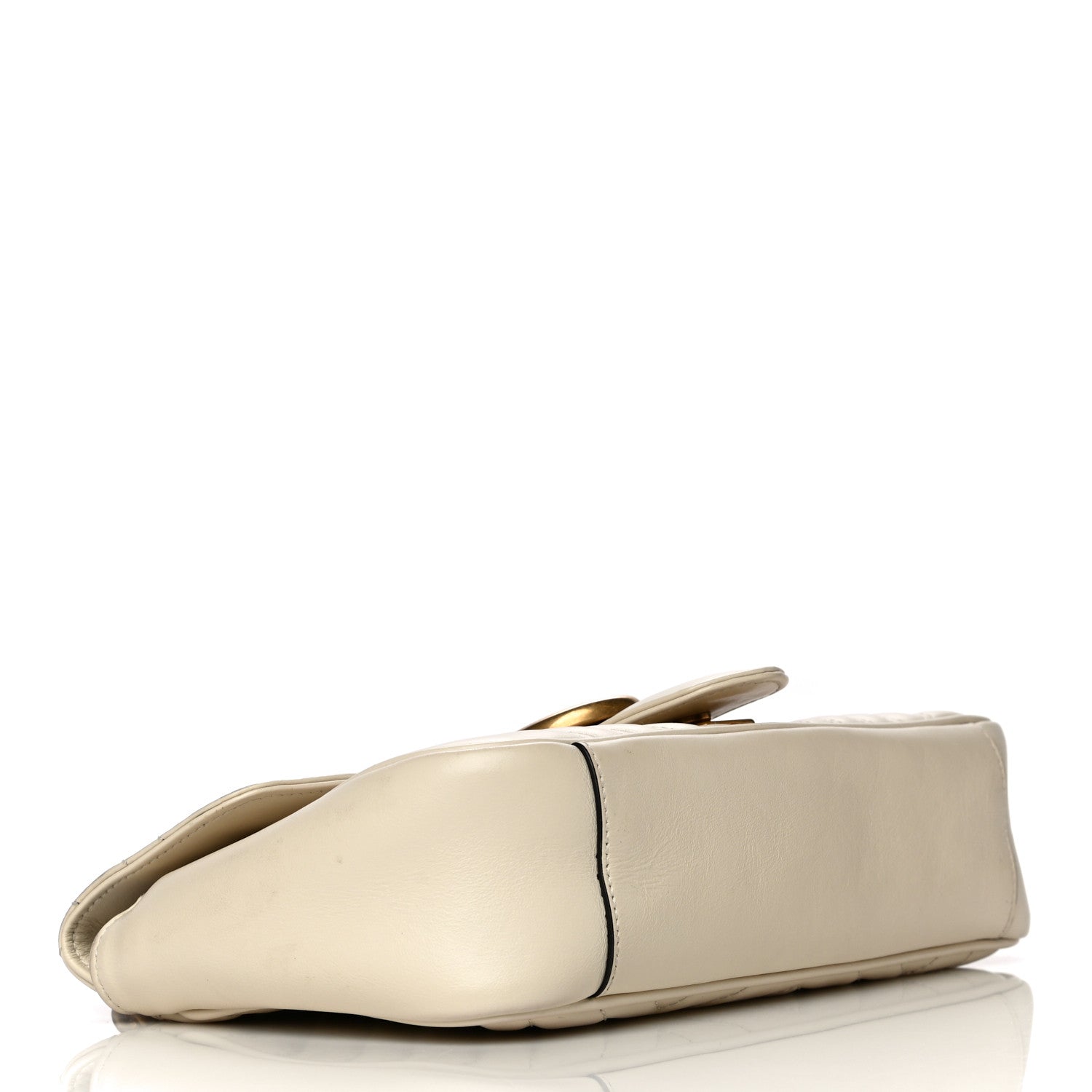 Gucci Calfskin Matelasse Small GG Marmont Shoulder Bag White 3 of 19