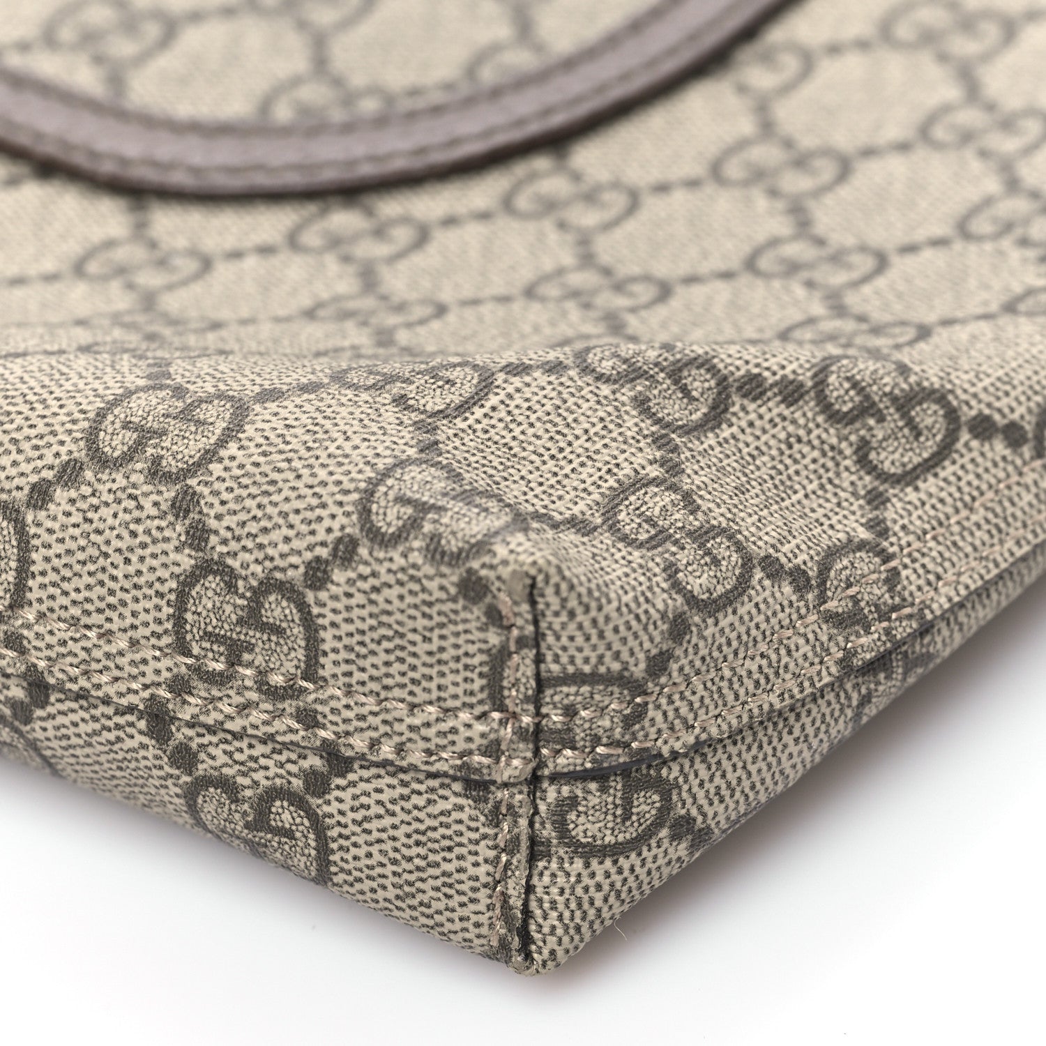 Gucci GG Supreme Monogram Web Ophidia Vertical Front Pocket Shopping Tote Brown 10 of 10
