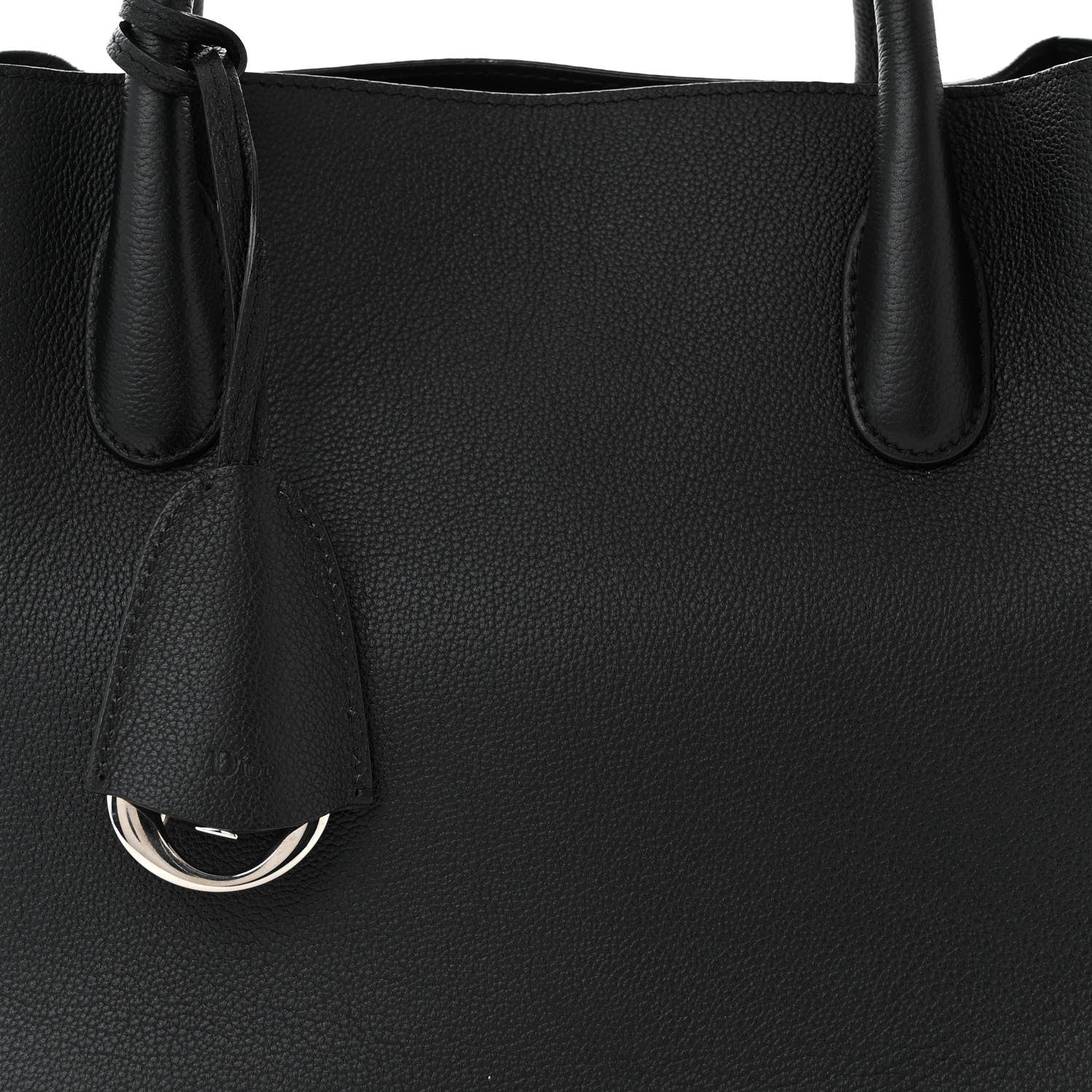 Christian Dior Supple Grained Calfskin Medium Open Bar Tote Black 8 of 11