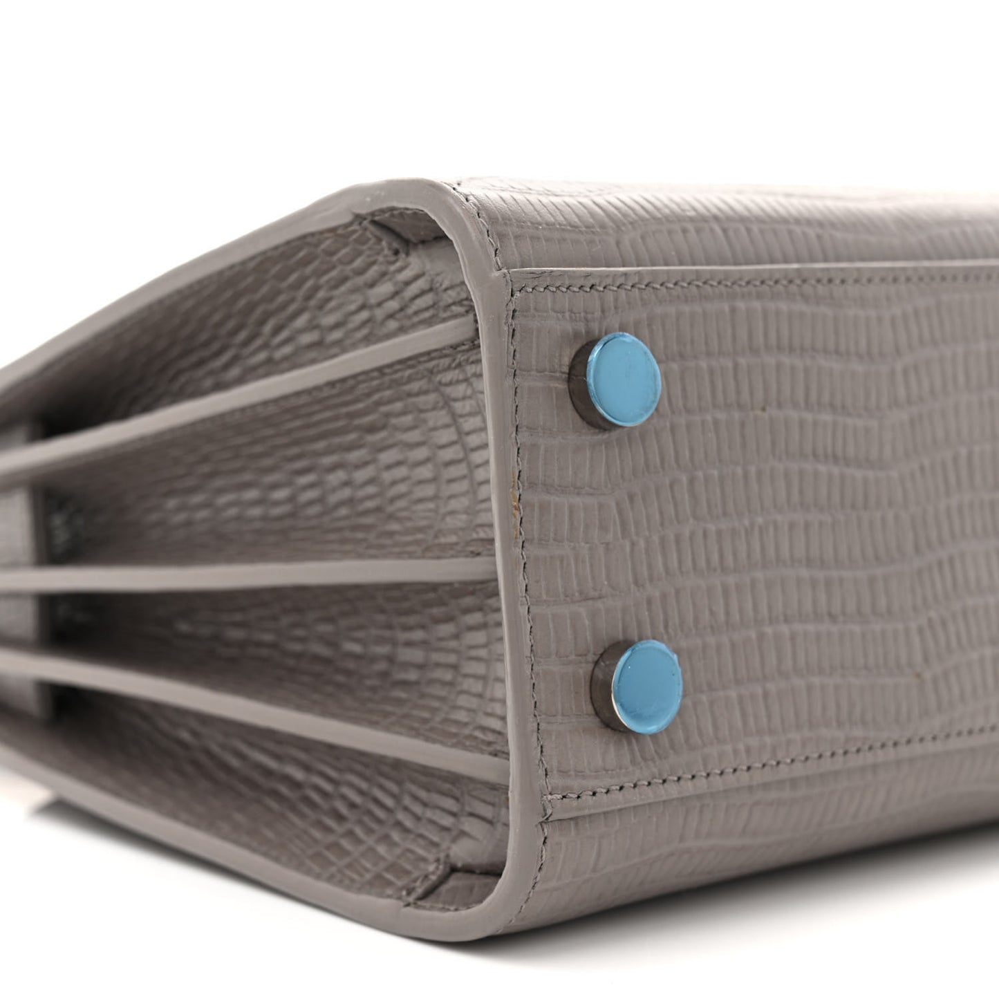 Lizard Calfskin Embossed Baby Sac De Jour Fog