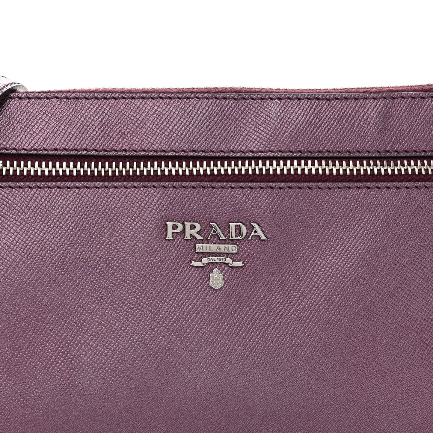 Metallic Saffiano Lux Crossbody Bag Mirtillo