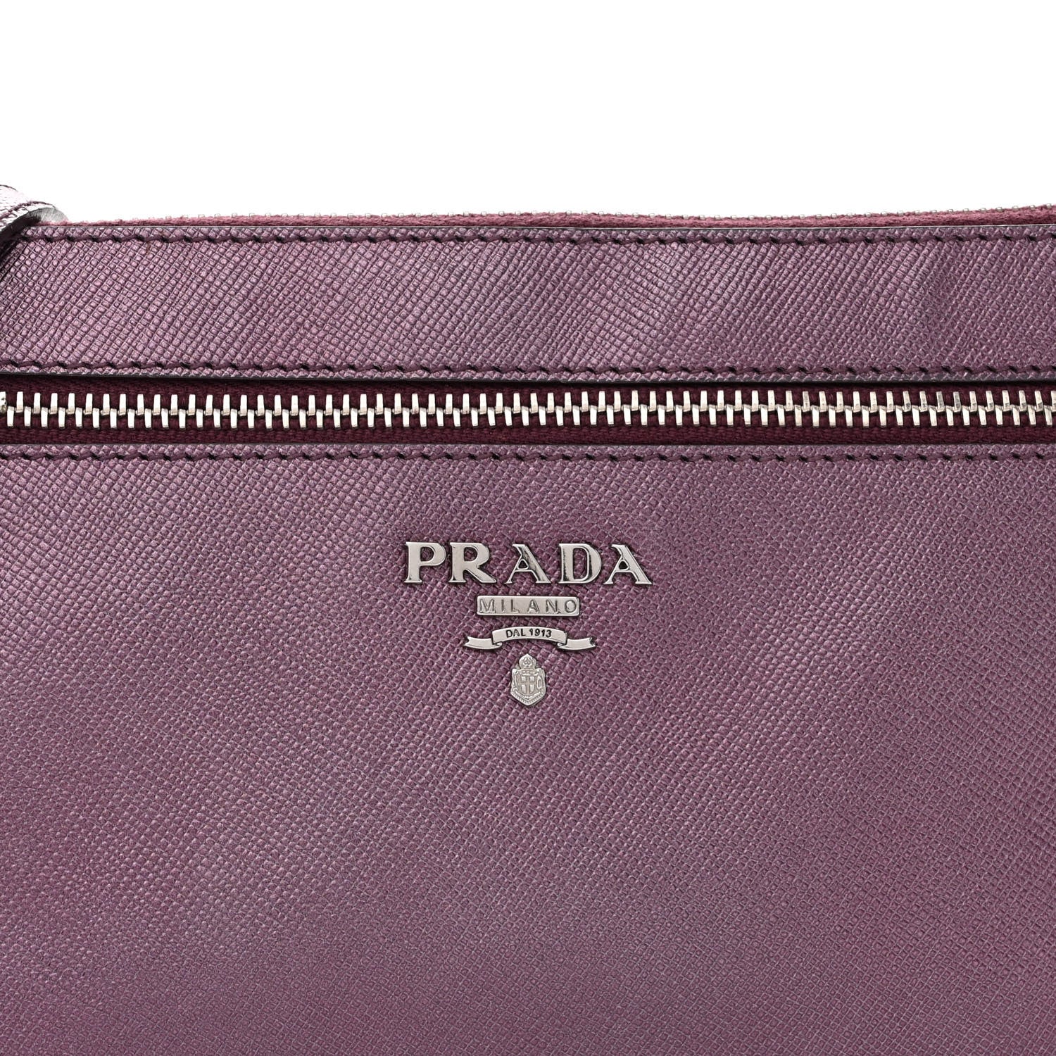 Prada Metallic Saffiano Lux Crossbody Bag Mirtillo 7 of 13