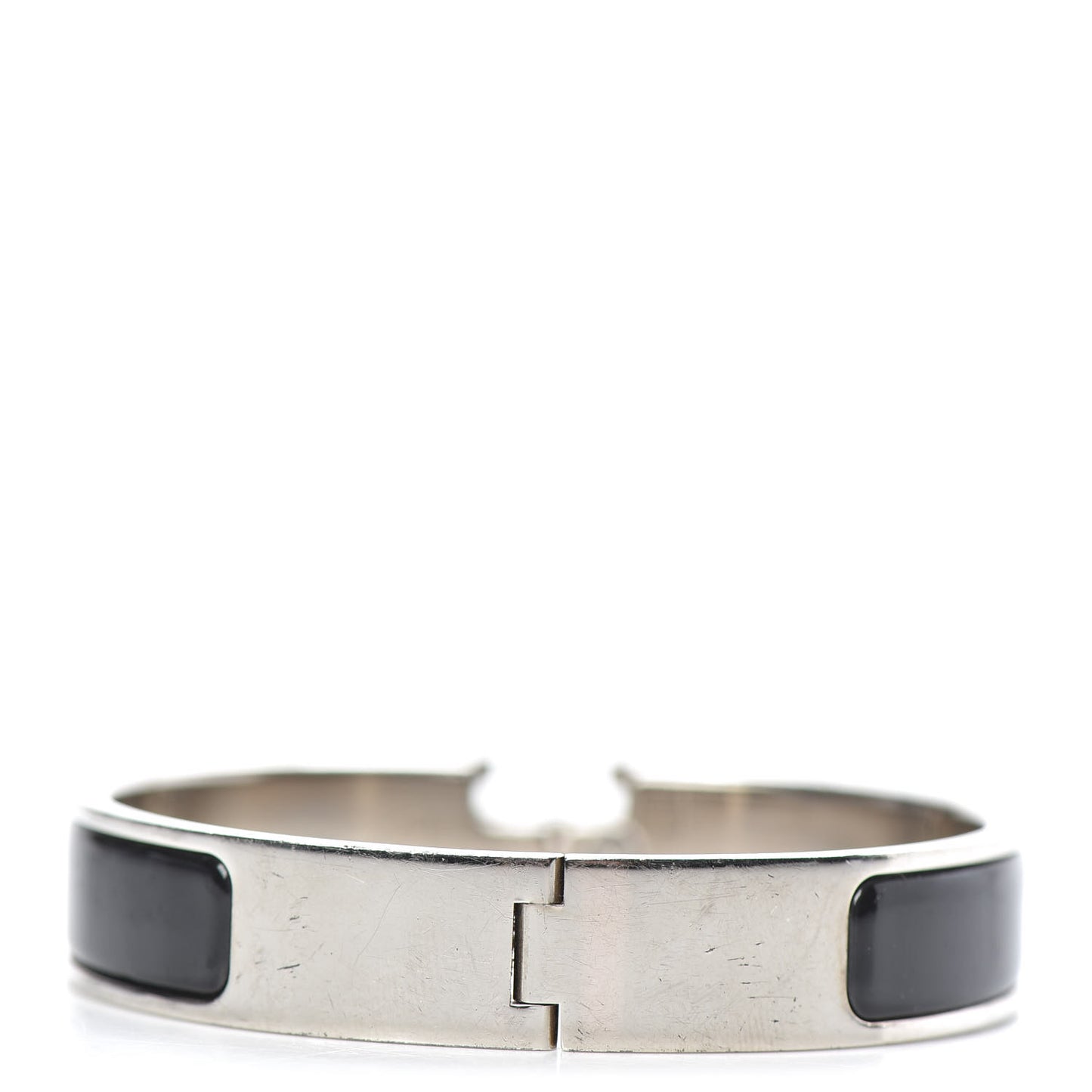 Enamel Narrow Clic Clac H Bracelet PM Black