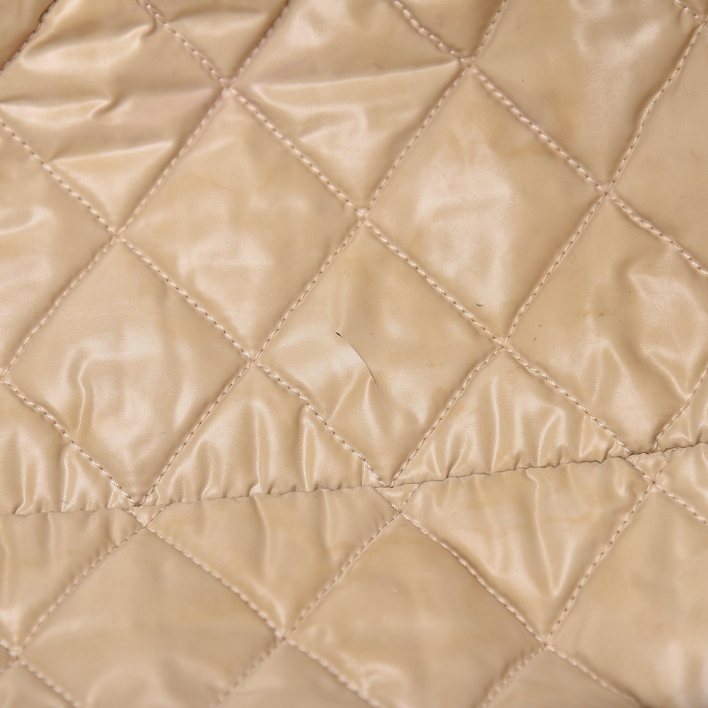 Nylon Quilted Medium Coco Cocoon Reversible Tote Brown