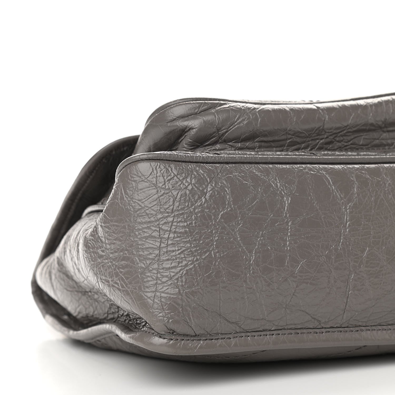 Saint Laurent Crinkled Calfskin Matelasse Monogram Medium Niki Chain Satchel Fog 10 of 13