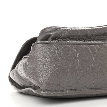 Saint Laurent Crinkled Calfskin Matelasse Monogram Medium Niki Chain Satchel Fog 10 of 13