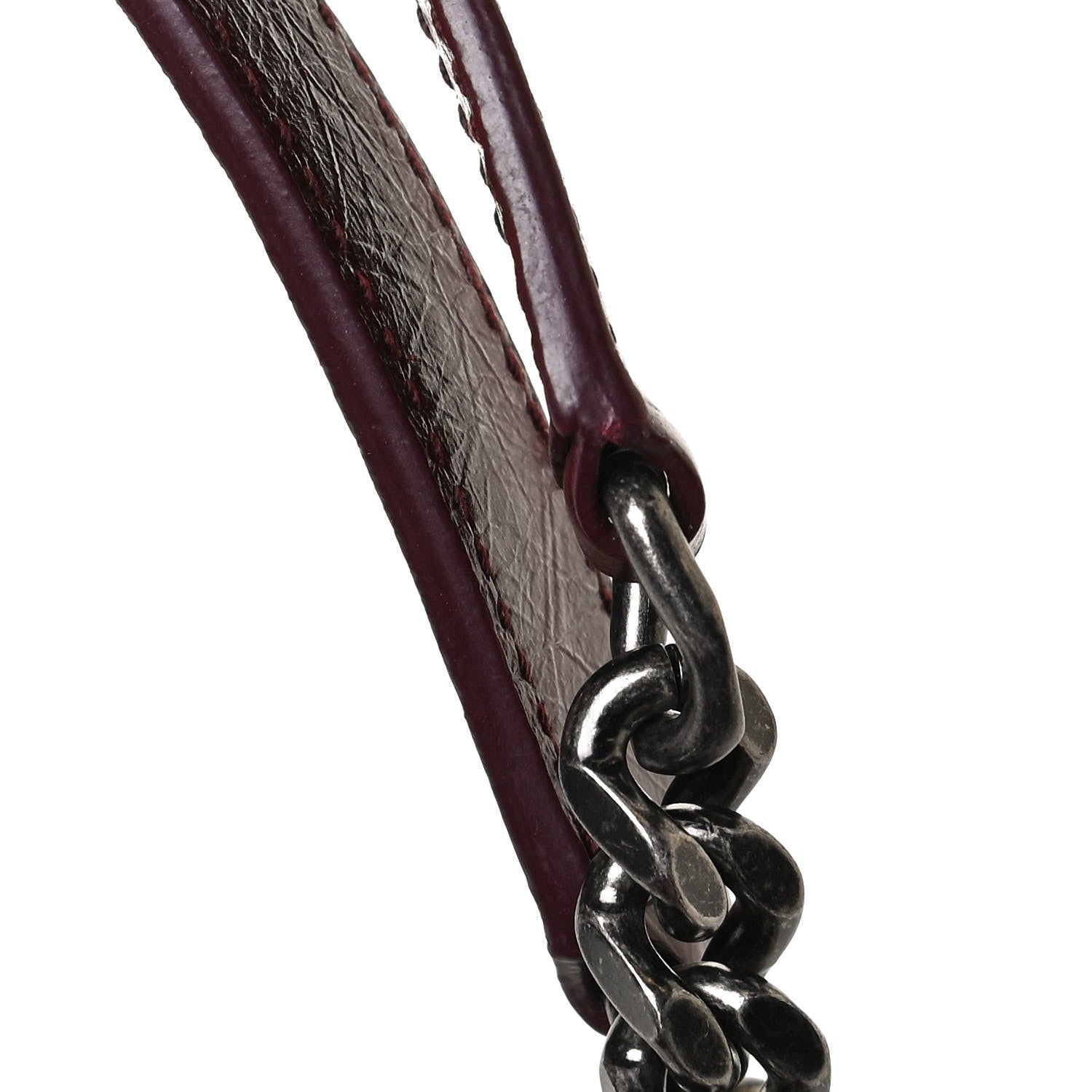 Saint Laurent Crinkled Calfskin Matelasse Monogram Large Niki Chain Satchel Rouge Legion 20 of 21