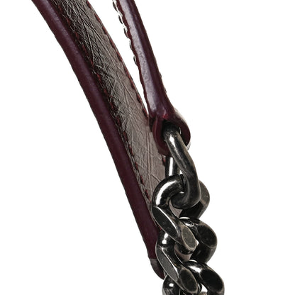 Saint Laurent Crinkled Calfskin Matelasse Monogram Large Niki Chain Satchel Rouge Legion 20 of 21
