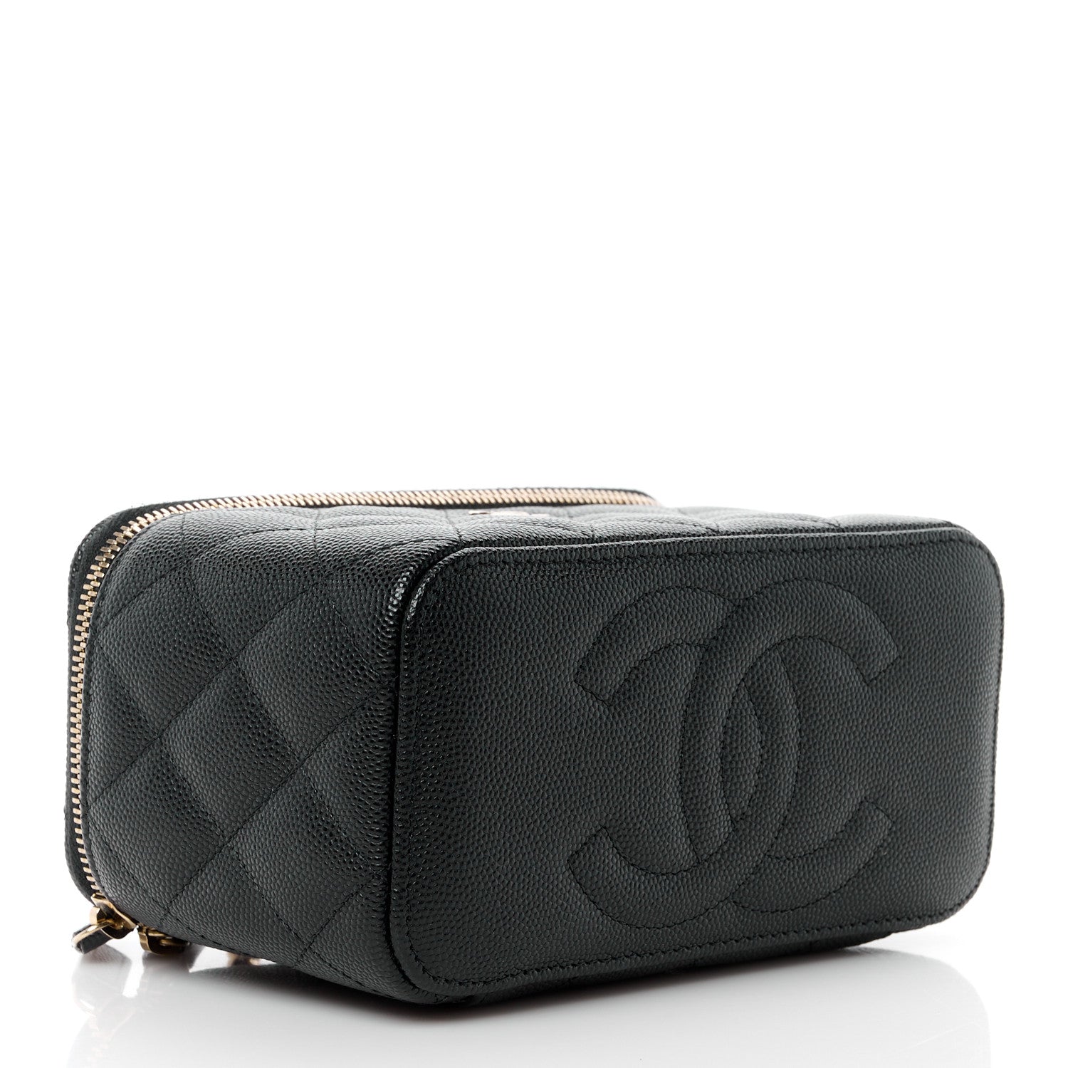 Chanel Caviar Quilted Small Vanity Case With Chain Black 4 of 11