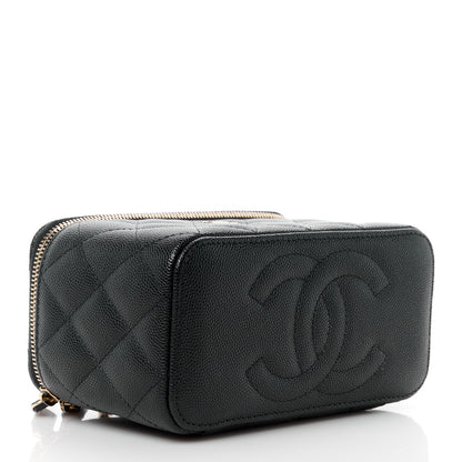 Chanel Caviar Quilted Small Vanity Case With Chain Black 4 of 11