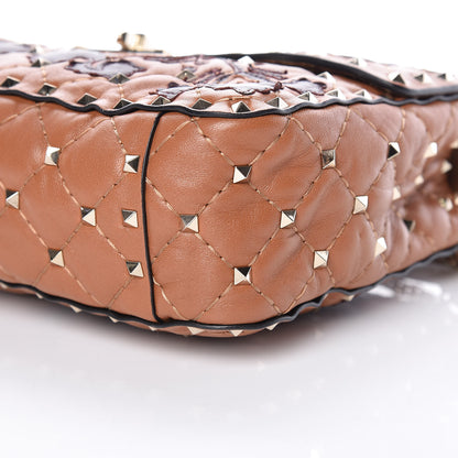 Valentino Garavani Nappa Flower Intarsia Medium Rockstud Spike Shoulder Bag Multicolor 6 of 10