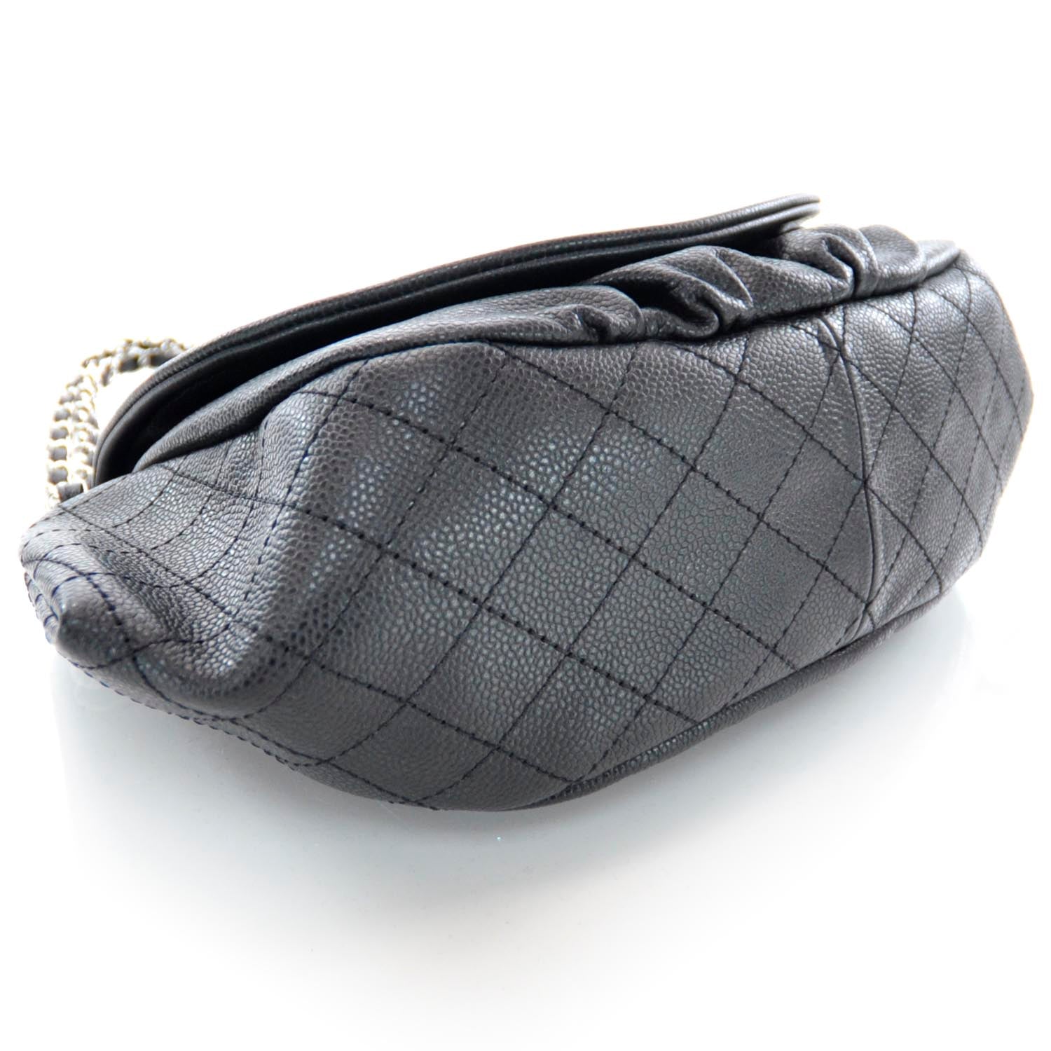Chanel Caviar Half Moon Large Flap Black 4 of 8