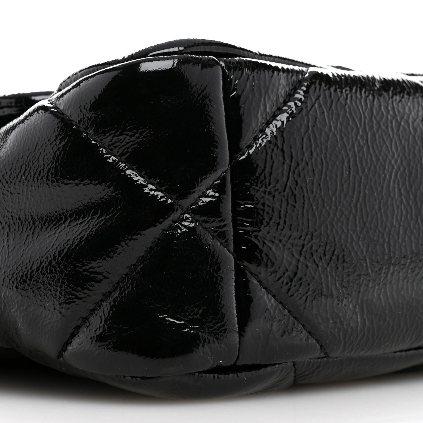 Shiny Crumpled Calfskin Quilted Medium Chanel 19 Flap Black