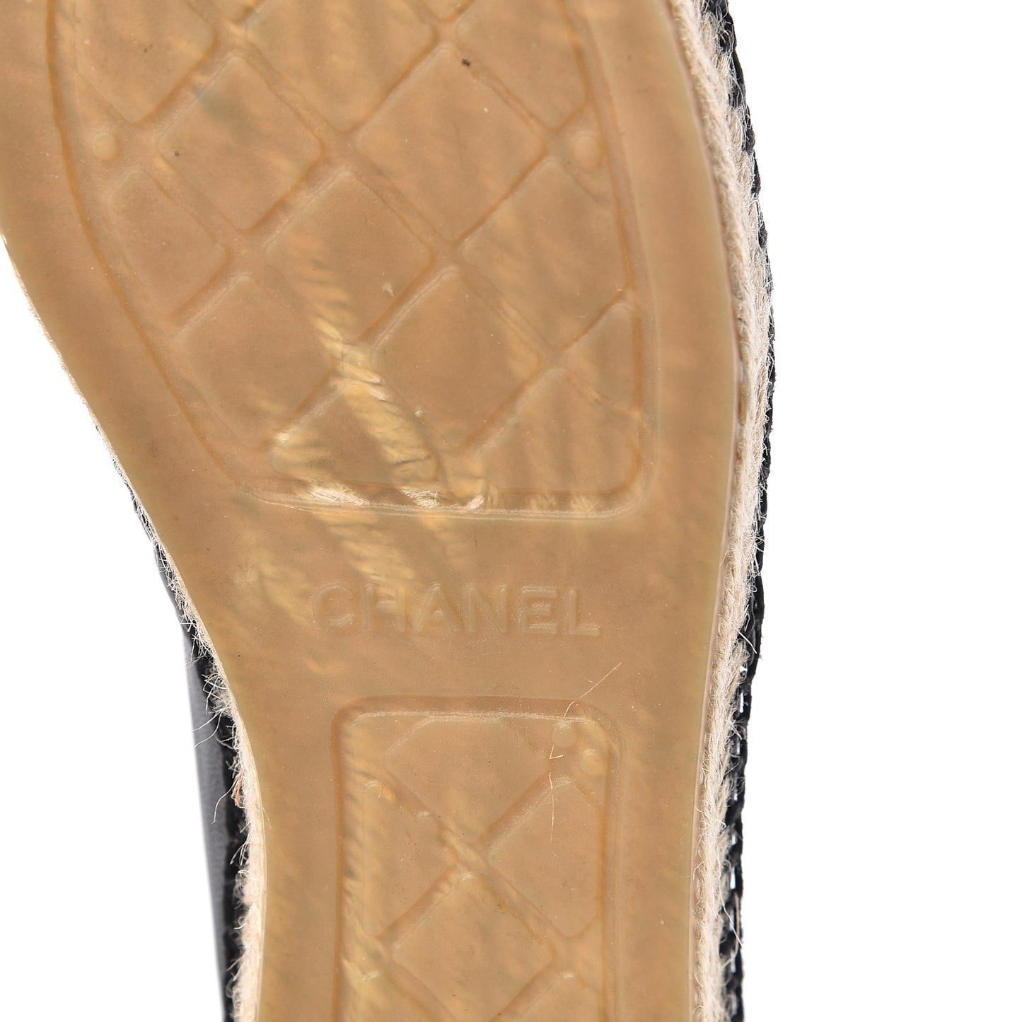 Lambskin Quilted CC Espadrilles 41 Black