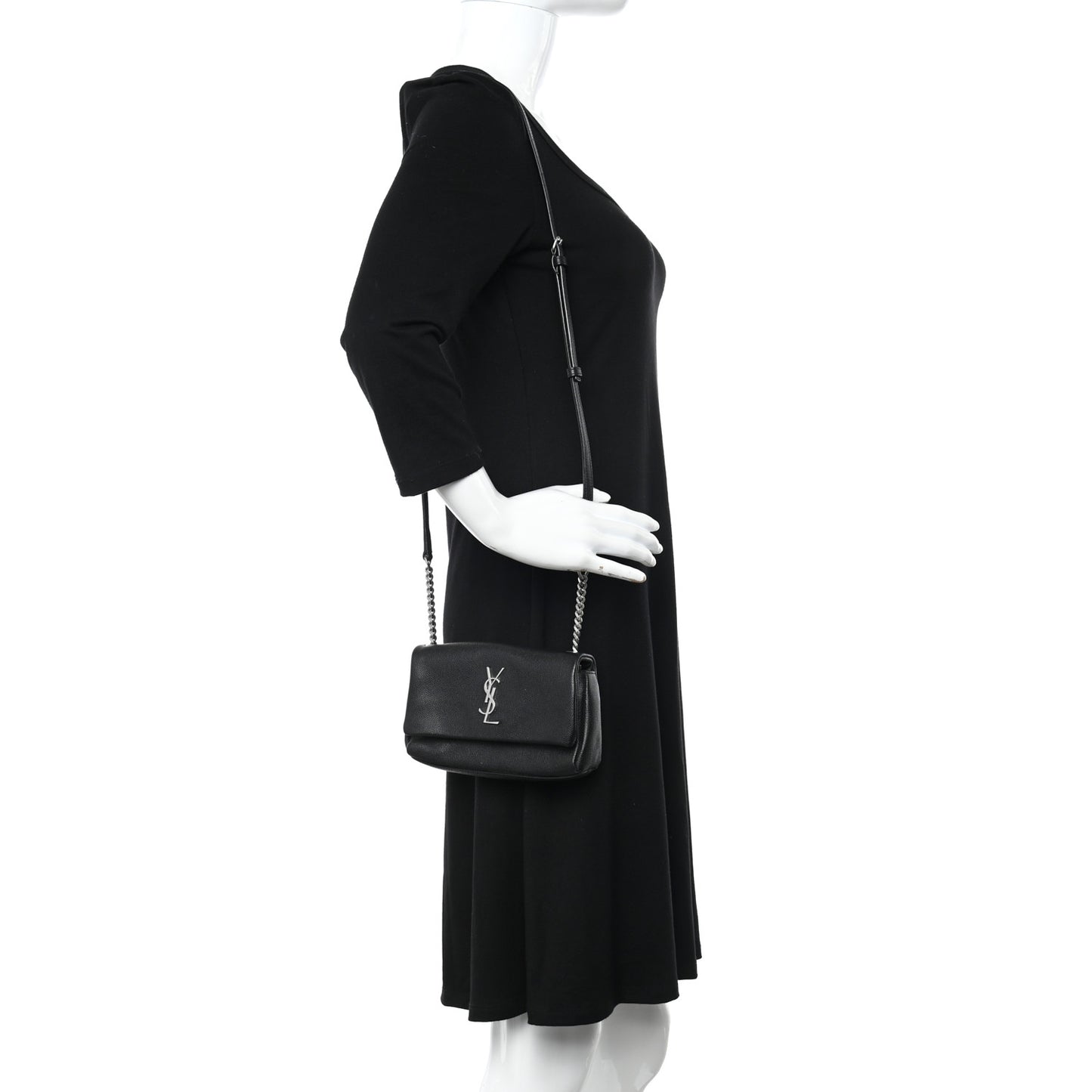 Grain De Poudre Monogram Toy West Hollywood Fold-Over Bag Black