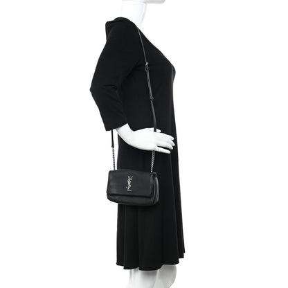 Saint Laurent Grain De Poudre Monogram Toy West Hollywood Fold-Over Bag Black 2 of 11