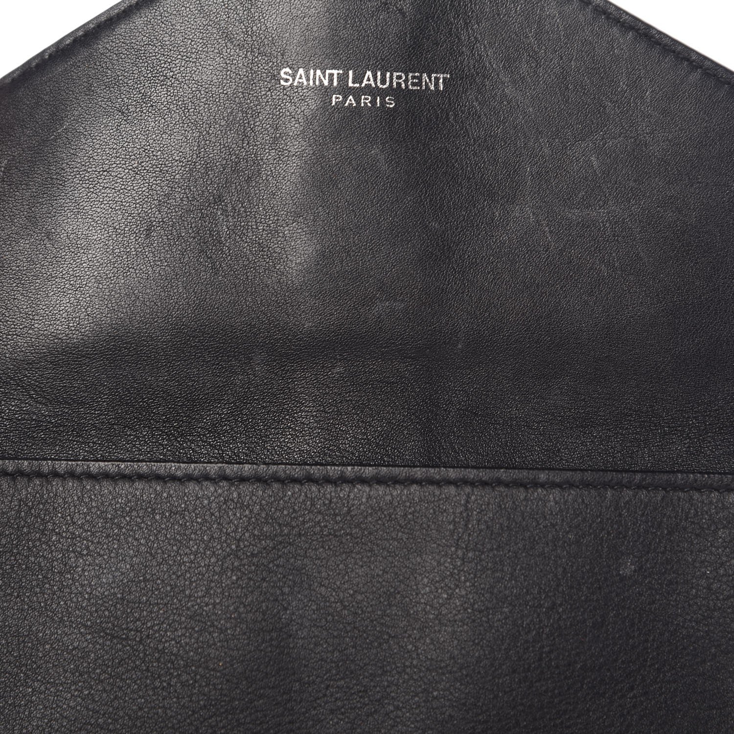 Saint Laurent Calfskin Monogram Tri Pocket Crossbody Bag Black 9 of 11