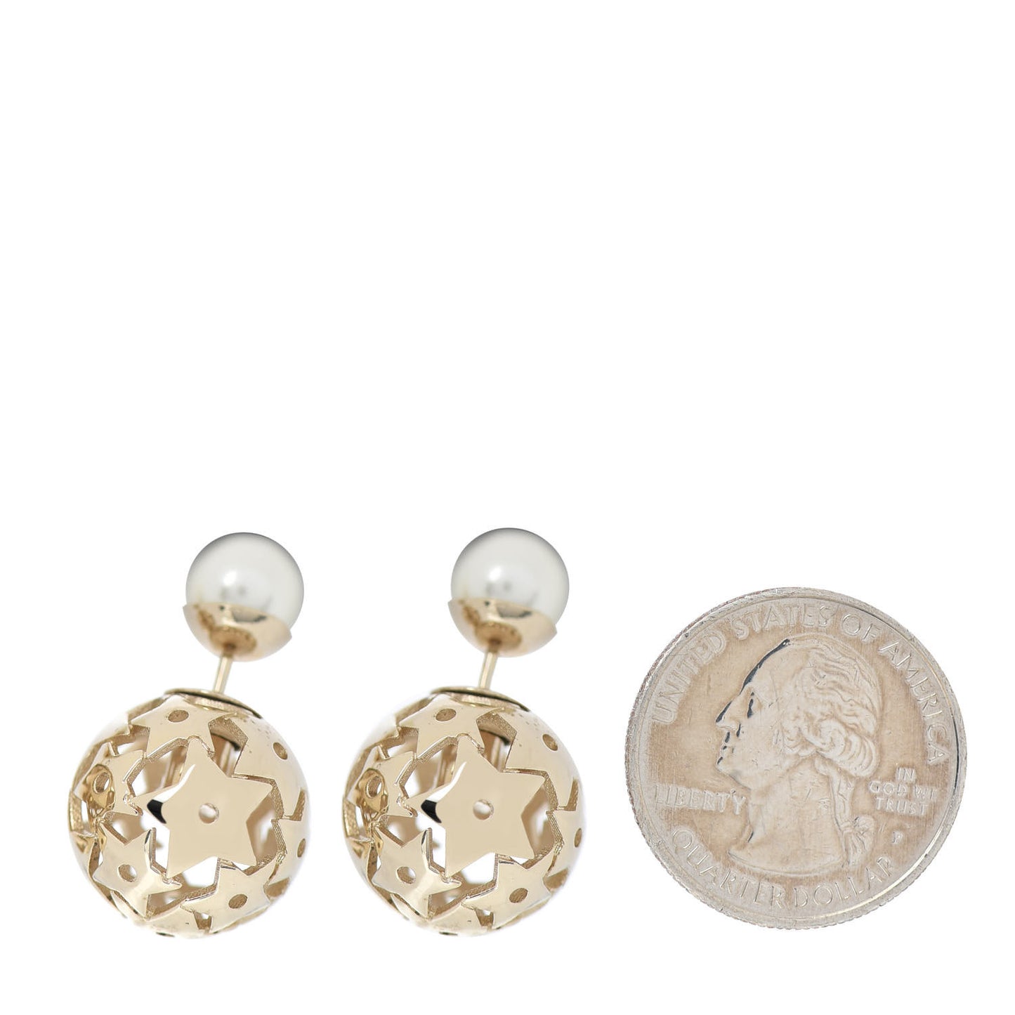 Pearl Star Mise En Dior Tribal Earrings Gold
