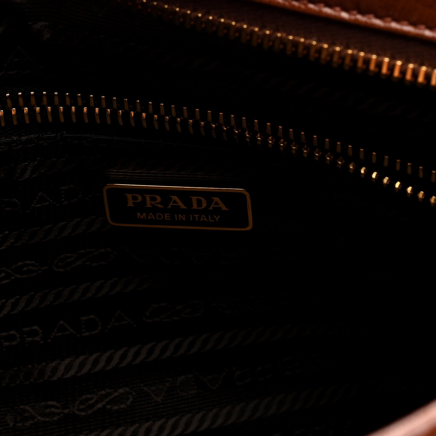 Prada Glossy Calfskin Triangle Medium Bonnie Shoulder Bag Palisander 6 of 9