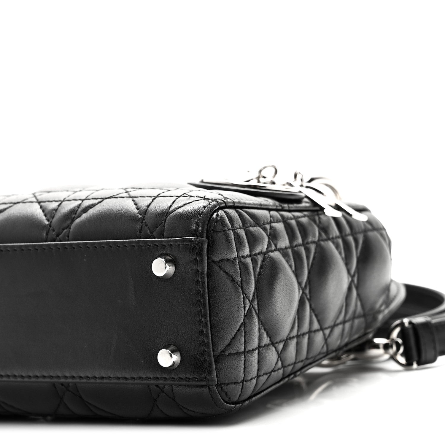 Christian Dior Lambskin Cannage Mini Lady Dior Black 9 of 9