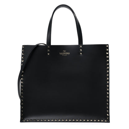 Valentino Garavani Calfskin Rockstud Vertical Tote Black 1 of 12