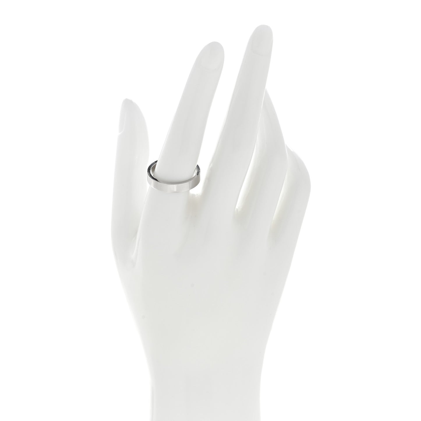 Platinum 4mm C De Cartier Wedding Band Ring 58 8.25