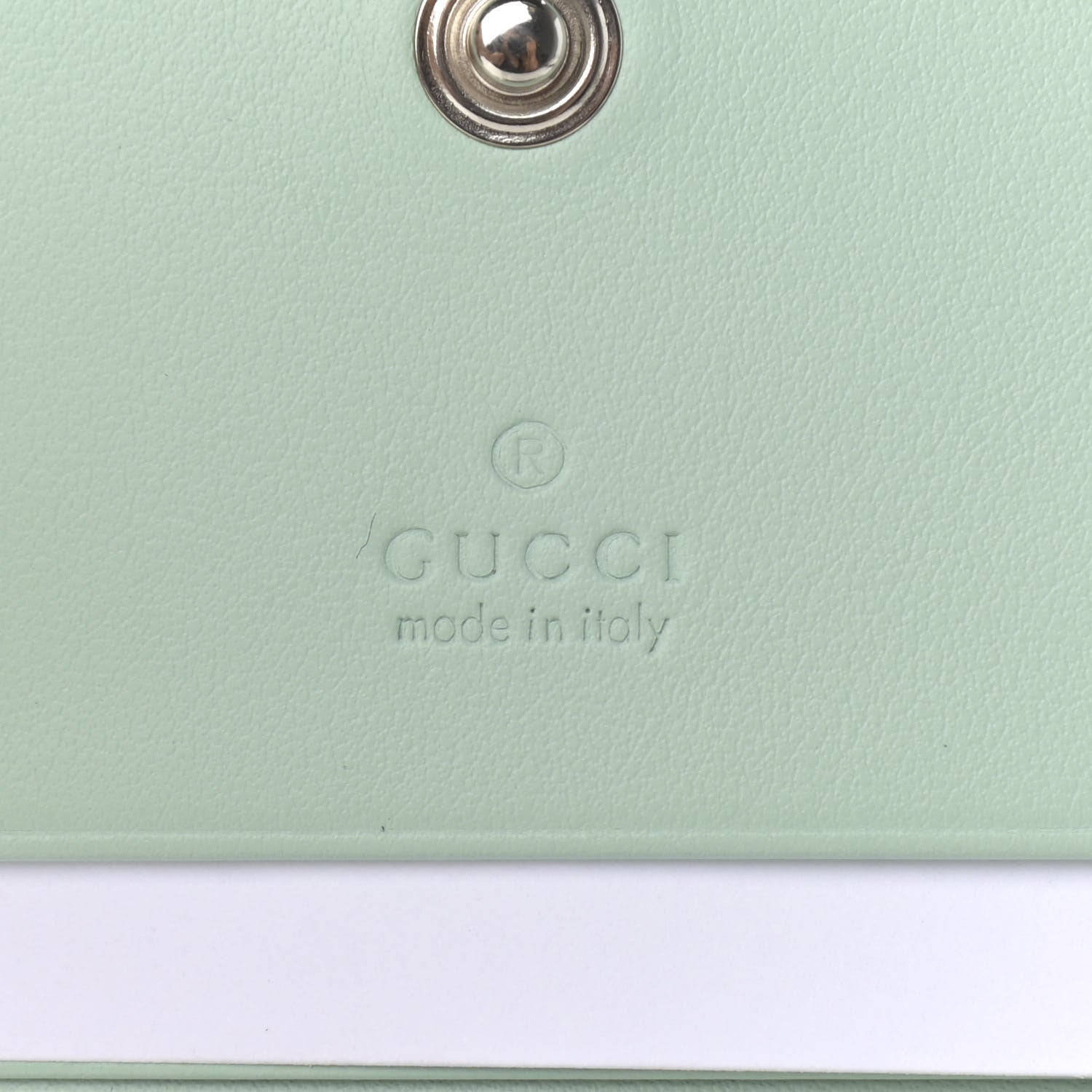 Gucci Calfskin Matelasse GG Marmont Mini Wallet On Chain Water Green 6 of 11