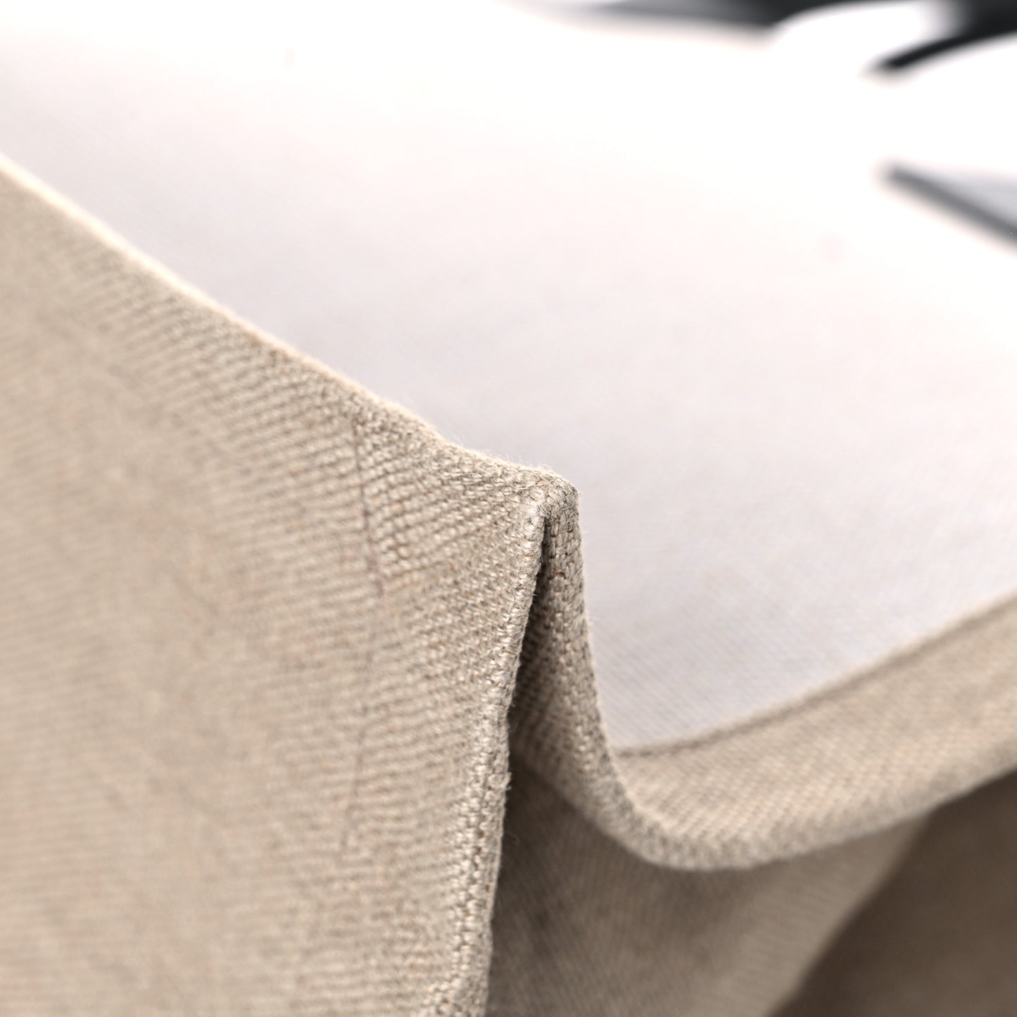 Linen Calfskin Rive Gauche Tote Optic White