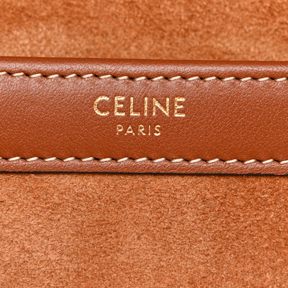 Celine Smooth Calfskin Cuir Triomphe Cabas Drawstring Tan 6 of 11