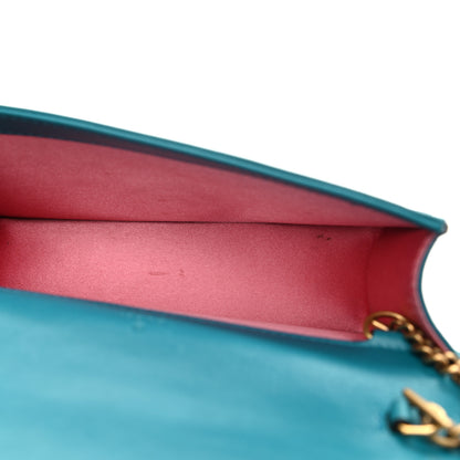 Gucci Velvet Matelasse GG Marmont Mini Bag Pavone Cyan 5 of 8