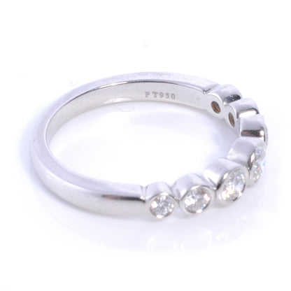 Tiffany Platinum Diamond Jazz Graduated Band Ring 5.5 6 of 7