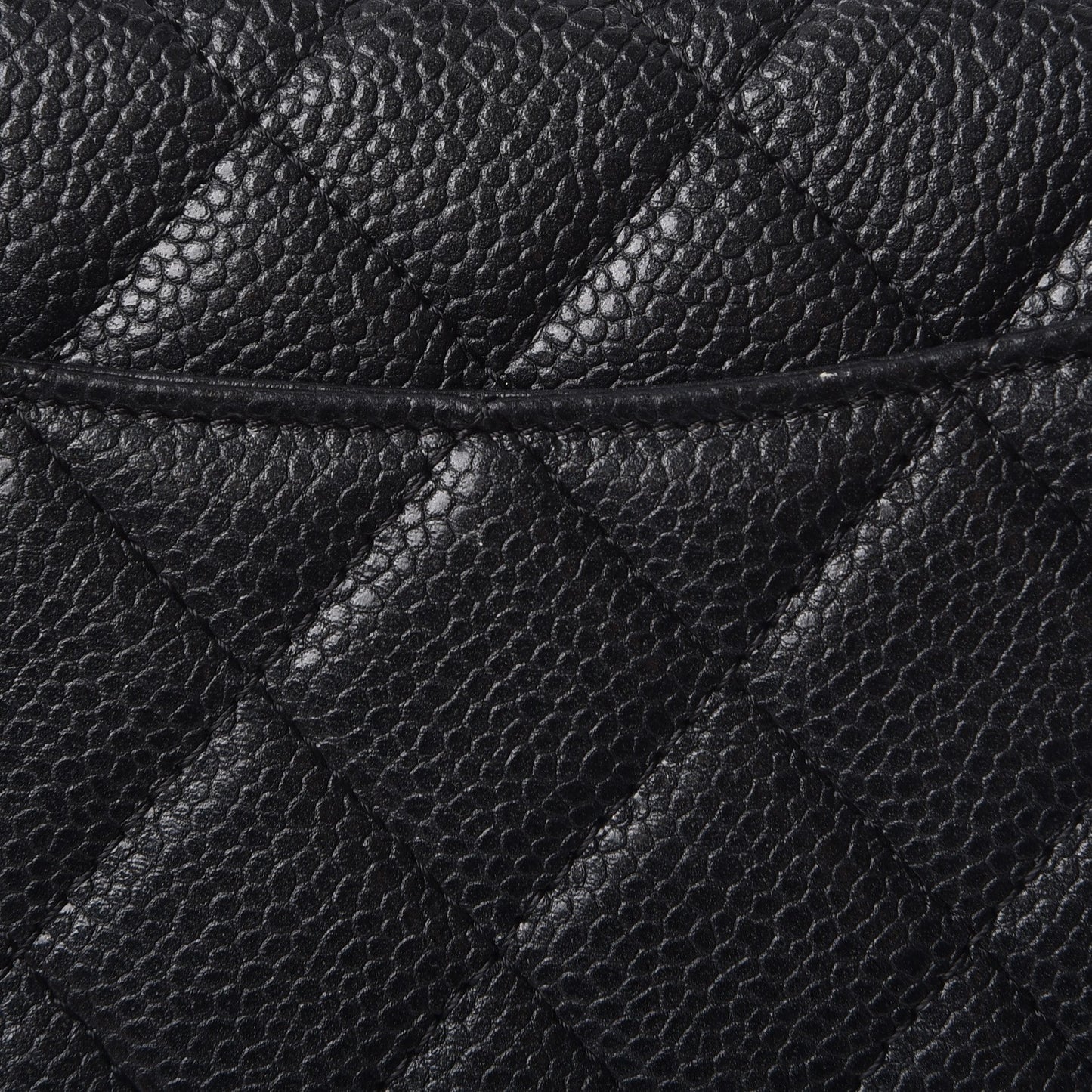 Caviar Quilted Travel Wallet Black