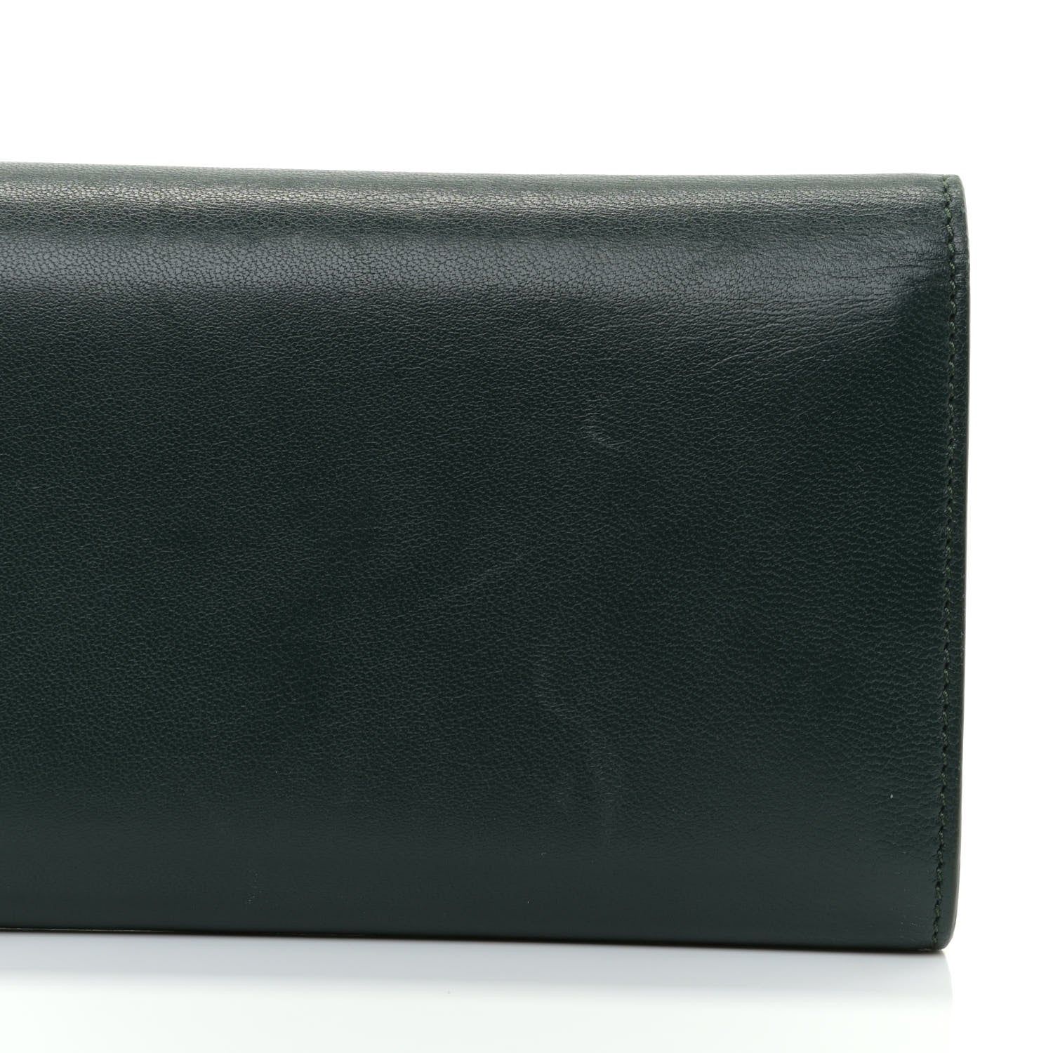 Celine Lambskin Large Flap Wallet Emerald 13 of 14