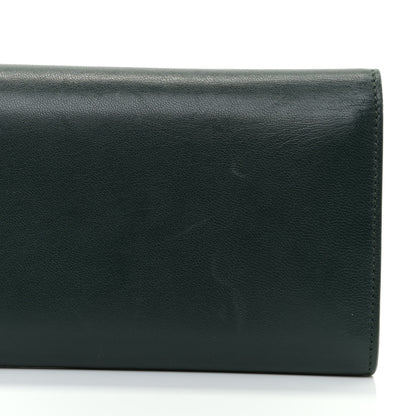 Celine Lambskin Large Flap Wallet Emerald 13 of 14