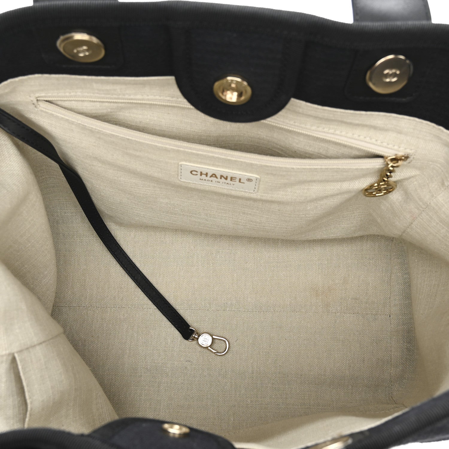 Chanel Mixed Fibers Small Deauville Tote Black 6 of 14