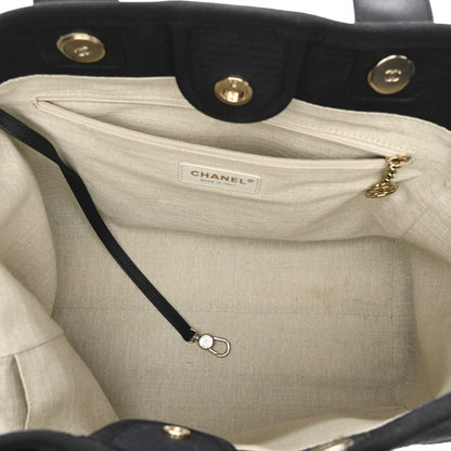 Chanel Mixed Fibers Small Deauville Tote Black 6 of 14