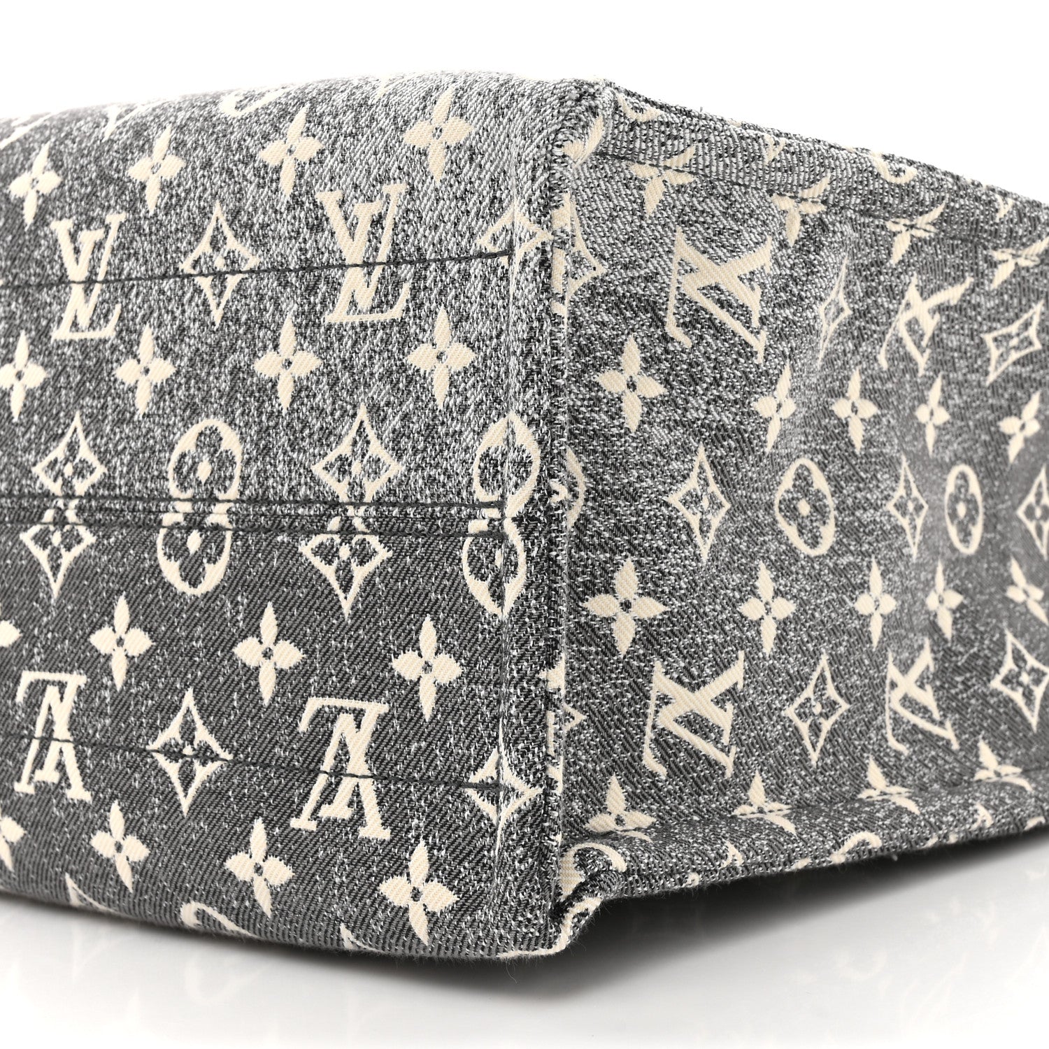 Louis Vuitton Monogram Jacquard Denim Onthego MM Black 8 of 10