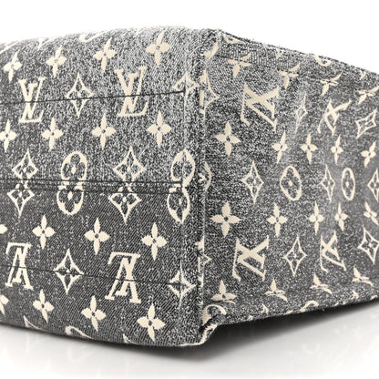 Louis Vuitton Monogram Jacquard Denim Onthego MM Black 8 of 10