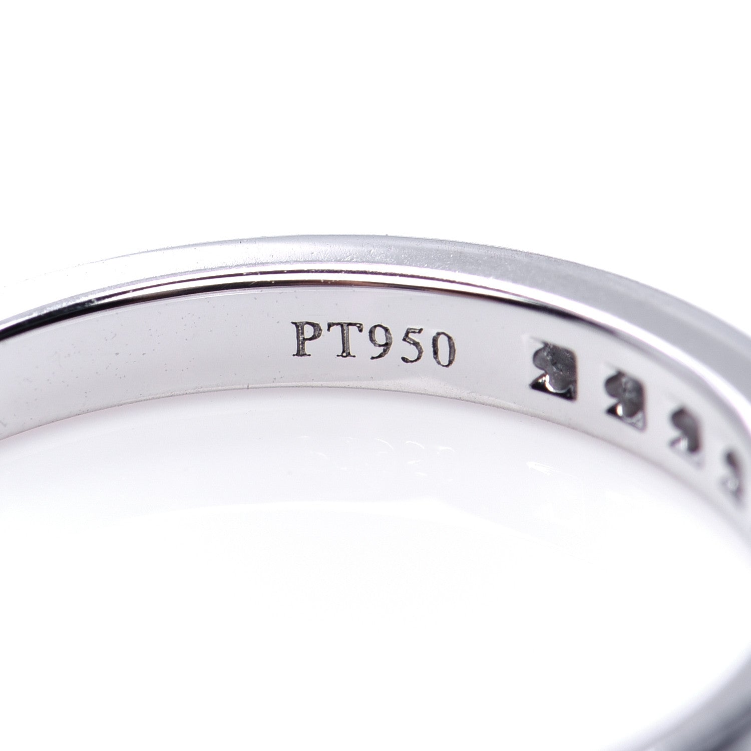 Tiffany Platinum Diamond 2.5mm Half Circle Wedding Band Ring 51 5.75 5 of 6