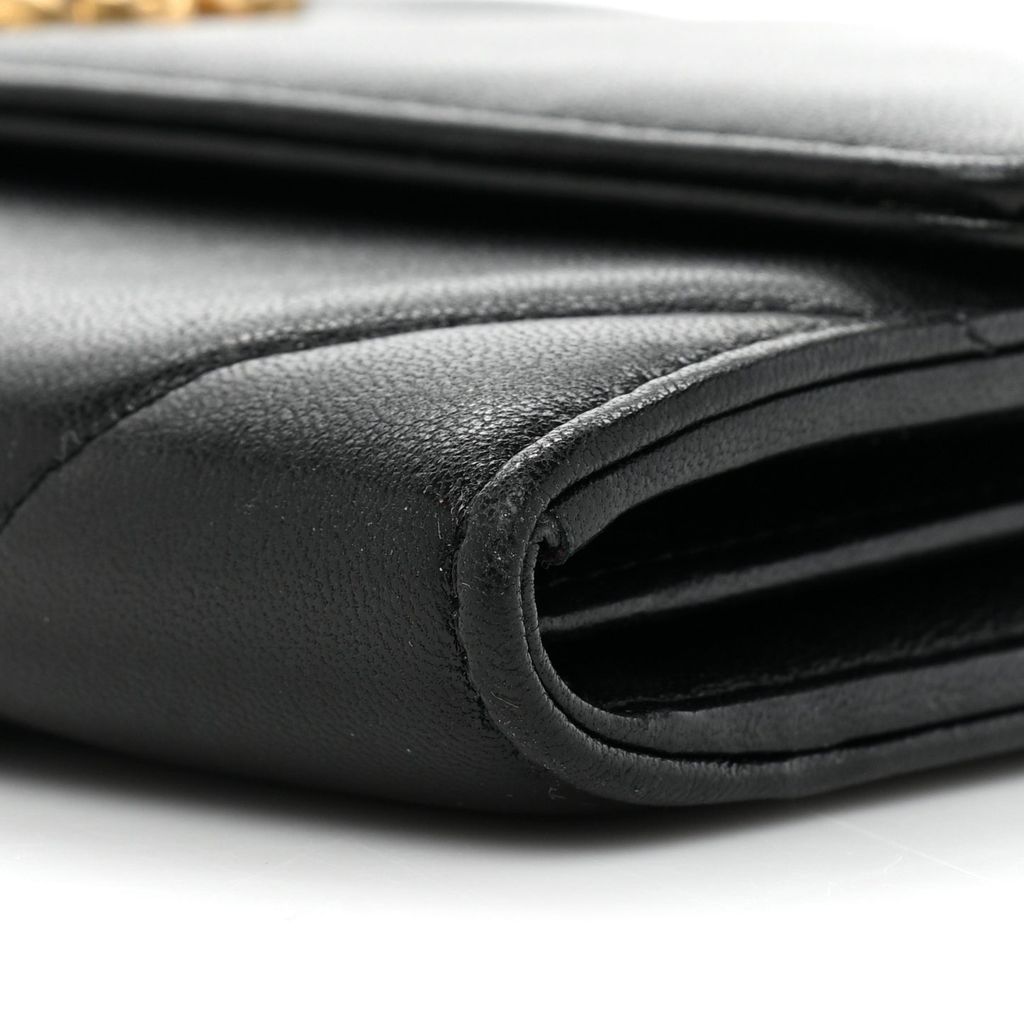 Lambskin Quilted Chanel 19 Flap Wallet Black