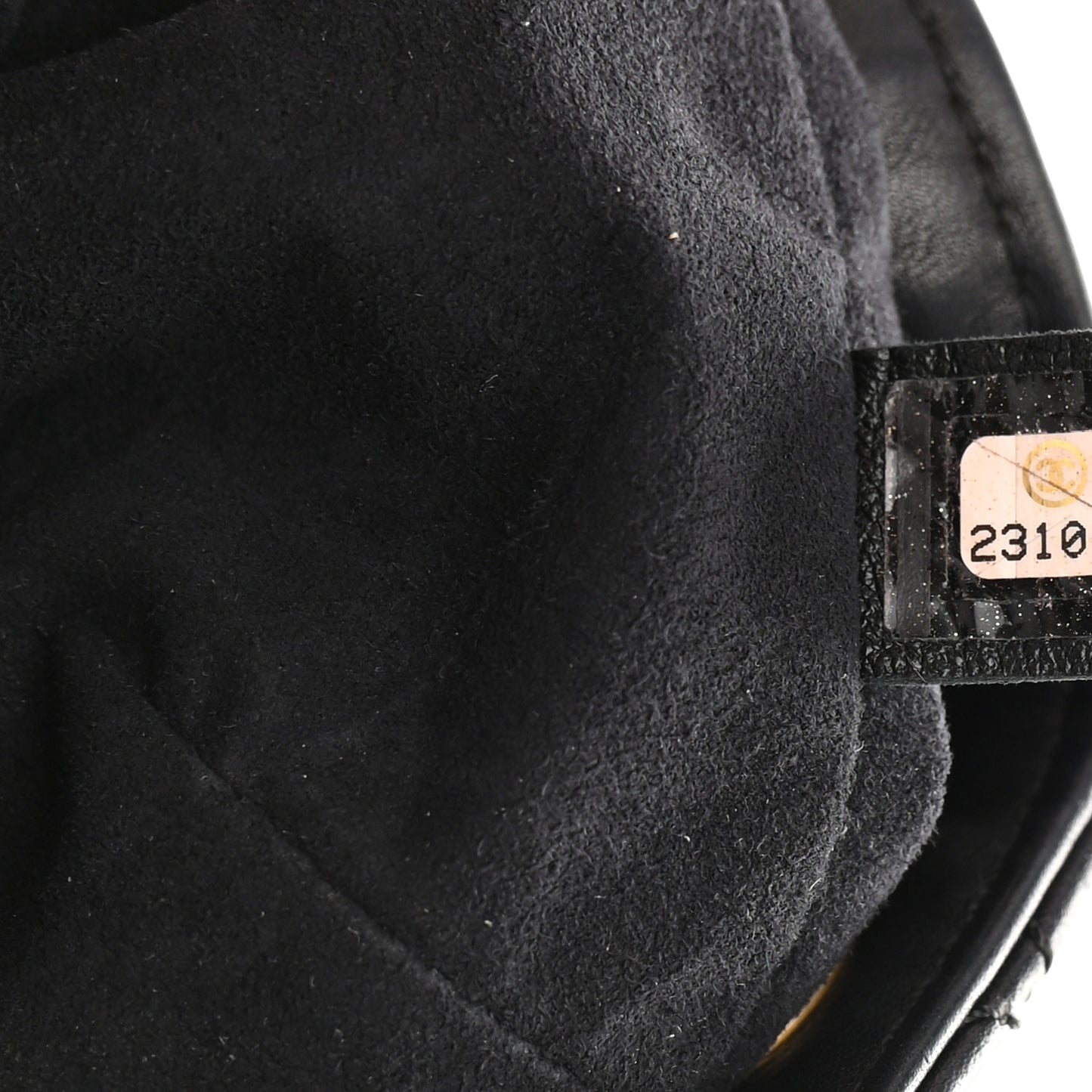 Calfskin Stitched Small Paris Rome Drawstring CC Bag Black
