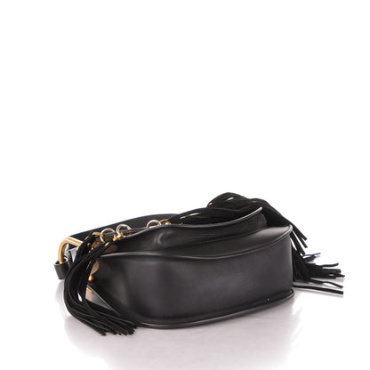 Chloe Calfskin Small Hudson Fringe Shoulder Bag Black 4 of 6