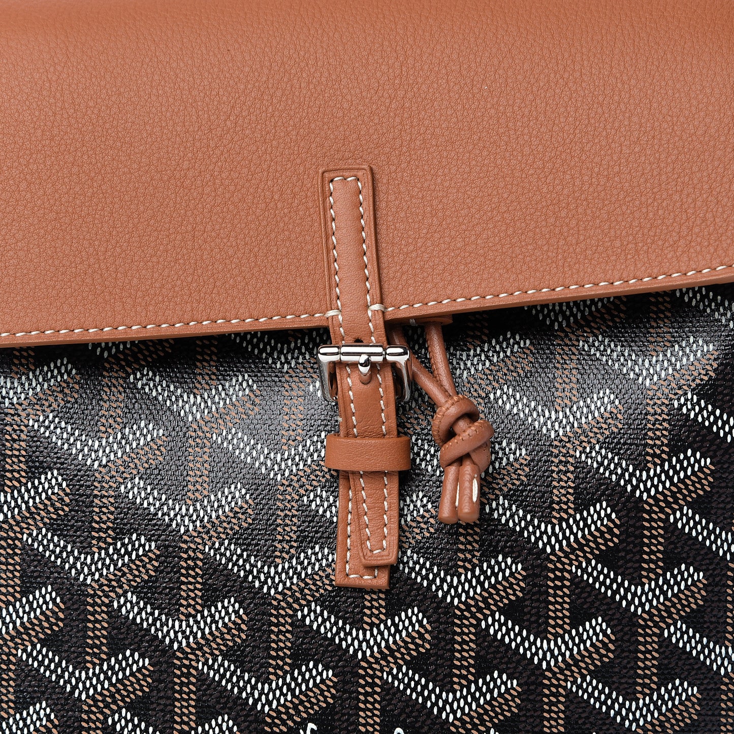 Goyardine Calfskin Mini Alpin Backpack Black Gold